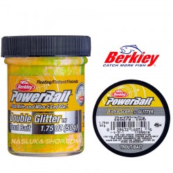 Μαλάγρα Πάστα για ψάρεμα πέστροφας Berkley Extra Scent, Double Glitter - Chart/White/Org