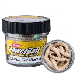 Τεχνητό Σιλικόνης Berkley Powerbait Sparkle Honey Worm - Banana Boost - Natural/Scales