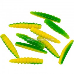 Προνύμφες σιλικόνης Magic Trout B-Maggot - Yellow  Green