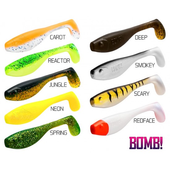 Σετ 5 τμχ Τεχνητά Σιλικόνες Delphin BOMB Fatty - 10 εκ - χρώμα Spring