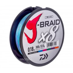 Νήμα 8κλωνο Daiwa J-BRAID 300μ Multi Color